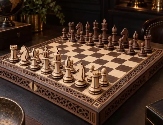 lasercut chess