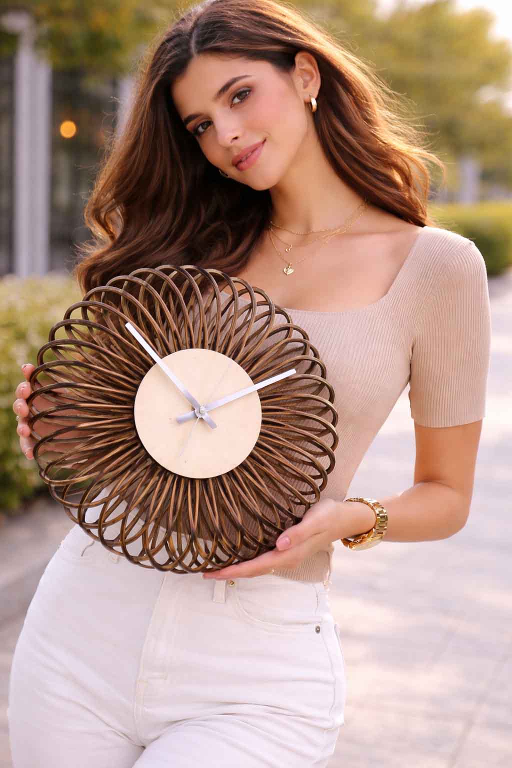 Fashionable Modern clock Lasercut Production in Gurgaon