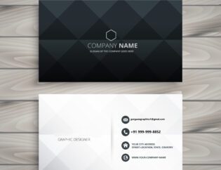 modern black and white business card design