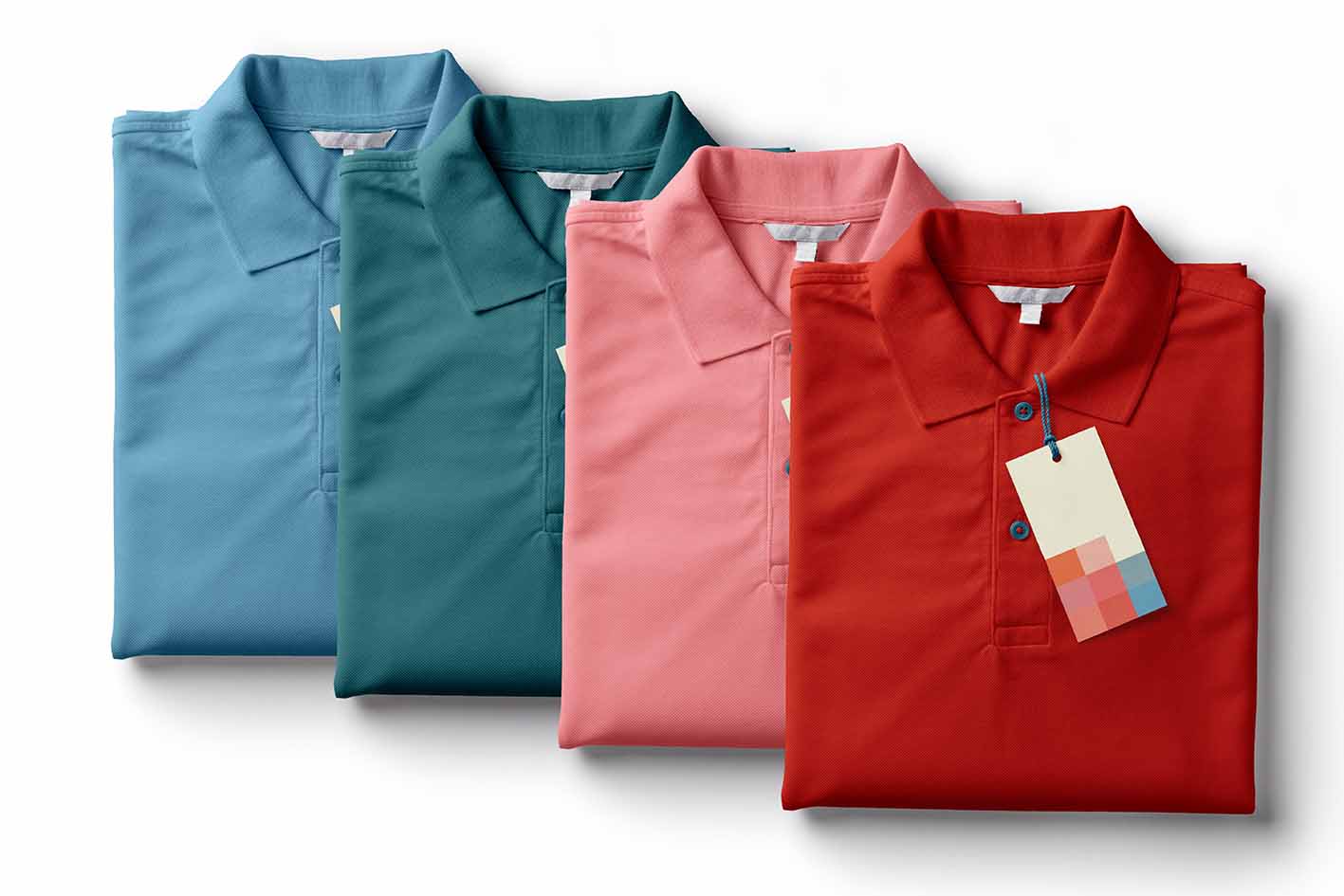 colorful men polo shirt template