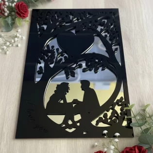 valentines day gift card with cupule