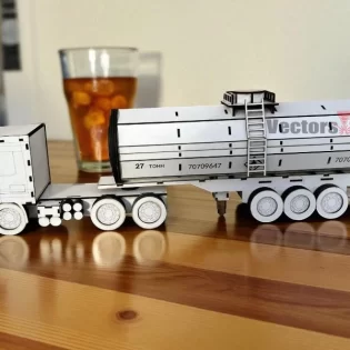 74015 laser cut fuel tanker truck shaped drink