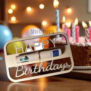 happy birthday money gift hold