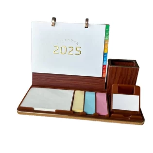Pen Holder, Multi-functional Wooden Calendar