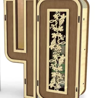 Laser Cut Wooden No 40 Bottle Gift Box