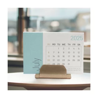 Pu Leather Desk Calendar