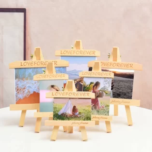 Wooden Desktop Photo Frame Calendar