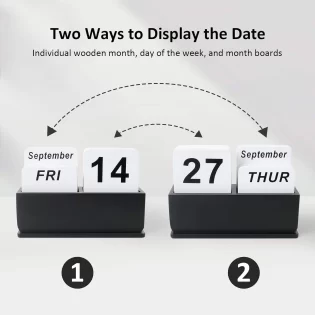 Wooden Hexagon Eco-friendly Painted Calendar