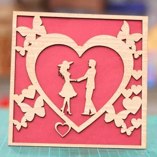 happy valentine day gift card love you couple gift ideas laser