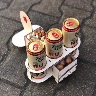 jet beer bottle stand laser cut free vector