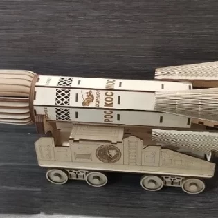 laser cut 3d wooden rocket minibar gif 1