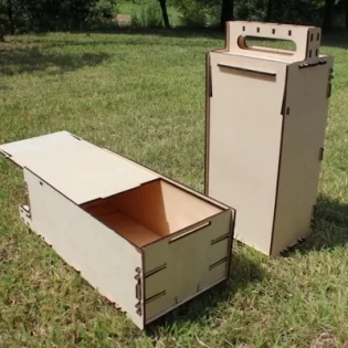 laser cut organizer box wooden storage