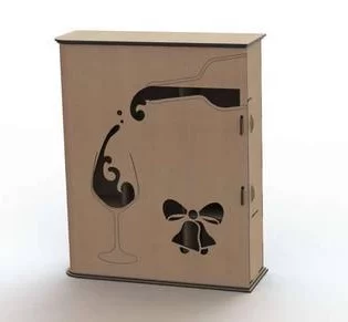 laser cut wooden bottle box