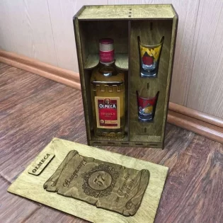 laser cut wooden bottle box