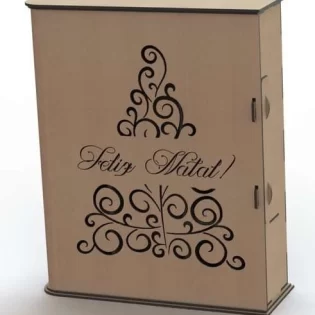 laser cut wooden bottle box