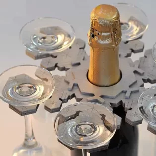 laser cut wooden bottle holder glass holder cup hold