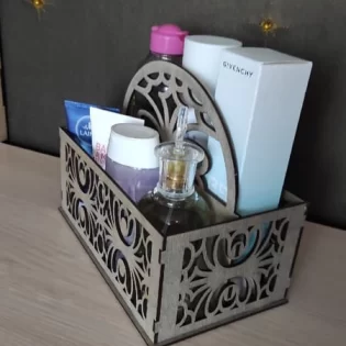 laser cut wooden box for storage
