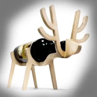 laser cut wooden reindeer drink bottle holder animal bottle rack