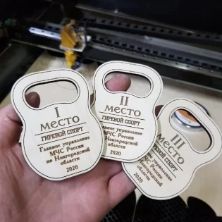 laser engraving design wooden cap opener