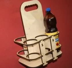 six wooden boxes for soda bottles for laser cut