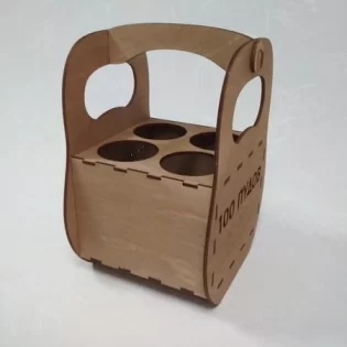 wooden beer caddy