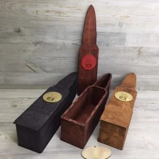 wooden bullet shaped gift box bottle box