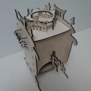 wooden fancy cup holder piece