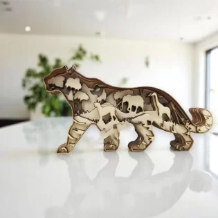 Tiger 3d layered animal puzzle