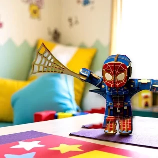 Superhero Spiderman laser cut 3d wooden puzzle