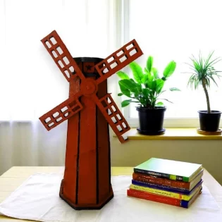 Wooden windmill plant 3d puzzle