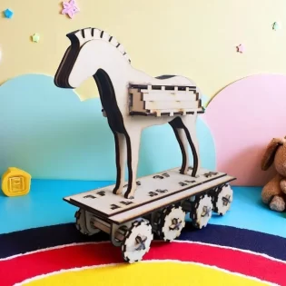 Greek mythology laser cut trojan horse