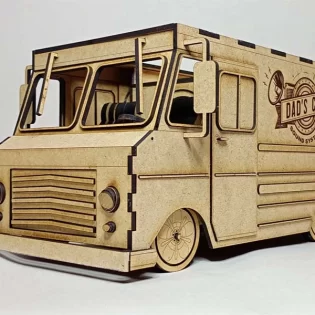 Wooden food truck vehicle