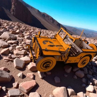 Vintage jeep 3d puzzle