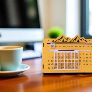 Wooden perpetual lifetime calendar