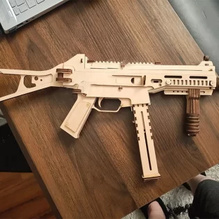 ump 45 toy machine gun 3d wooden