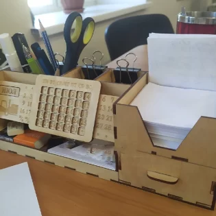 Wooden office design organizer storage drawer