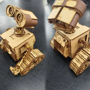 Wooden wall e robot 3d puzzle