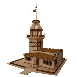 3d wooden puzzle maidens tower building