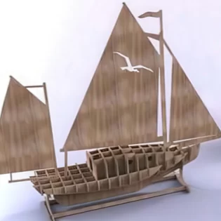 Sailboat model decorative wood