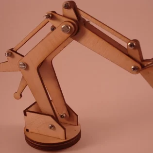 3d wooden excavator toy