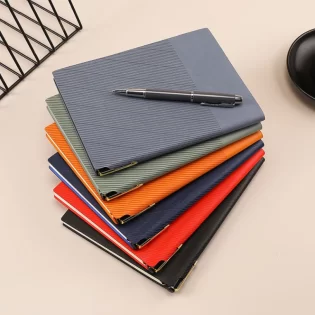 A-5 Leather Notebook with Pen Holder