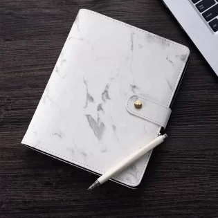 Luxury Hardcover PU Leather 6 Ring Binding Notebook