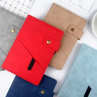 Pu Leather A-5 Notebook With Pocket
