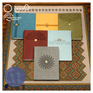 Rotatable Metal Decoration Hardcover Notebook