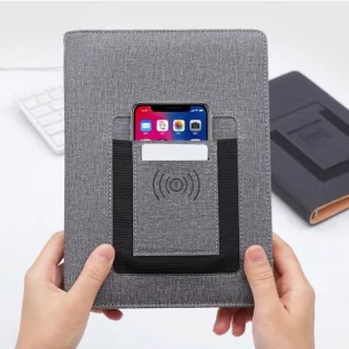 Wireless Power Bank with Pocket Notebook