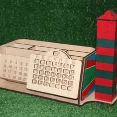 Desk organizer with calendar office organizer