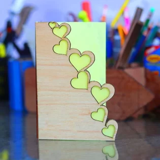 laser cut happy valentine day gift card love heart