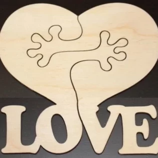 laser cut love heart
