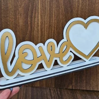 Love heart photo frame valentine