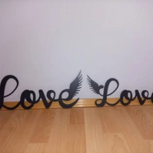 Love wings wall